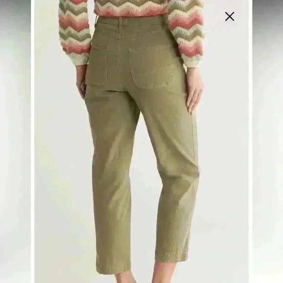 Marine Layer Maya Slim Straight Leg Utility Pants Green Sz 14 - Picture 11 of 11